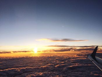 Surface level of cloudscape at sunset