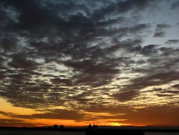 Scenic view of dramatic sky during sunset