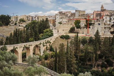 Panoramic view of historic building against sky