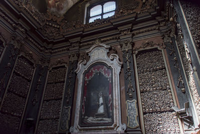 Low angle view of statue in temple