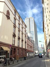 View of buildings along road