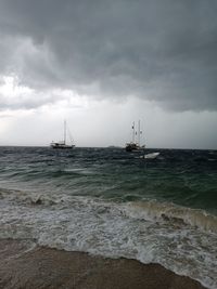 Scenic view of sea against sky