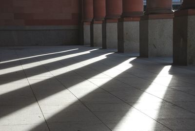 Shadow of column on floor