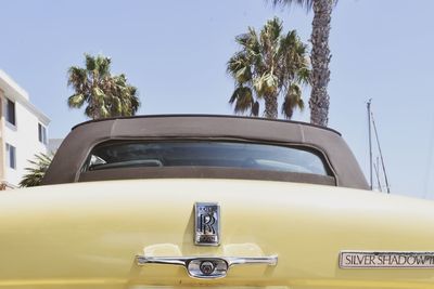 Vintage car against sky