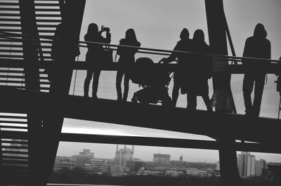 Woman standing in city