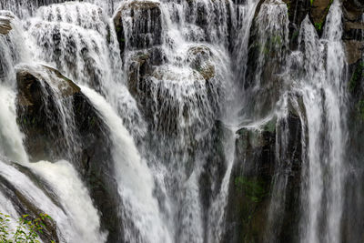 Scenic view of waterfall