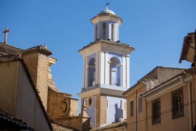 Low angle view of building against clear sky