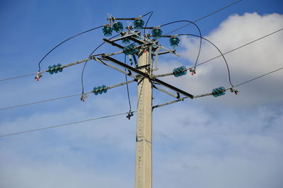 A power transmission line on a power pole