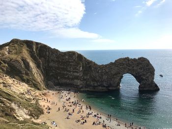 Durdle door in the summer time - jurrasice coast 