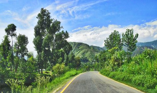 Road passing through landscape