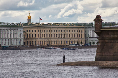 View of building against cloudy sky