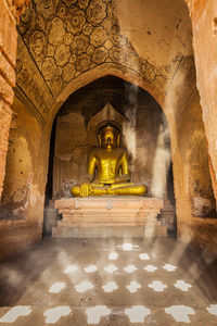 View of buddha statue in temple