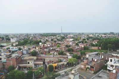 High angle shot of townscape