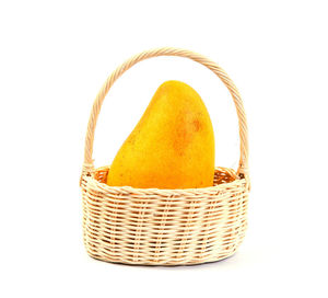 Close-up of apple against white background