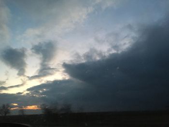 Low angle view of dramatic sky