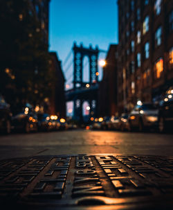 Illuminated city at night