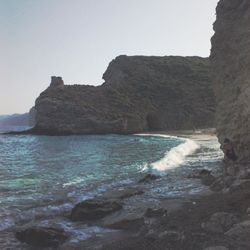 Rock formations in sea