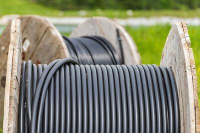 Close-up of metal fence