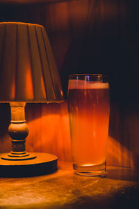 Close-up of trophy on table