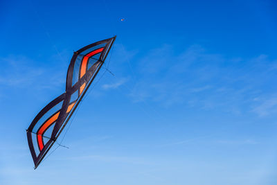 Low angle view of basketball hoop against sky