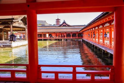 Reflection of building on water