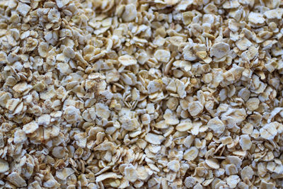 Close-up view oatmeal or oat flakes.