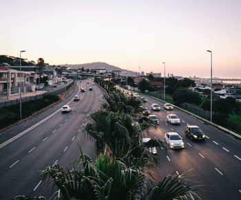 Road passing through city street