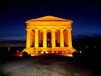 View of historical building at night