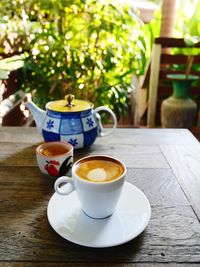 Close-up of coffee on table