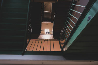 Low angle view of staircase in building