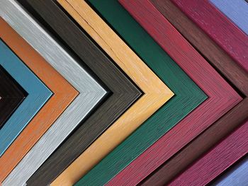 Full frame shot of multi colored wood