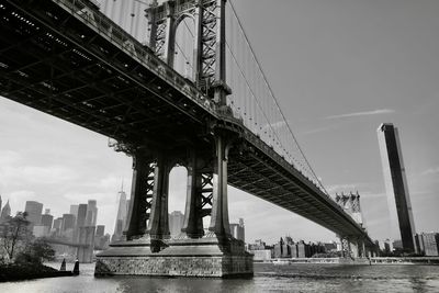 Low angle view of bridge against sky