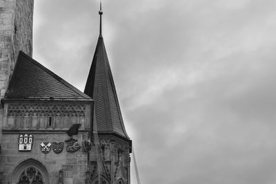 Low angle view of historic building against sky