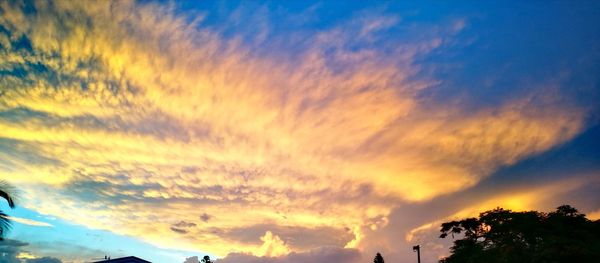 Low angle view of dramatic sky