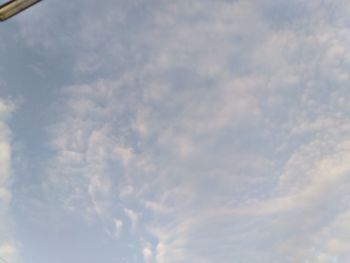 Low angle view of clouds in sky