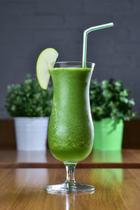 Close-up of drink on table