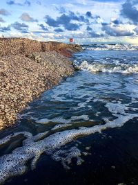 Scenic view of sea against sky