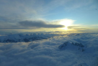 Scenic view of cloudscape against sky during sunset