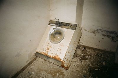 Close-up of abandoned building