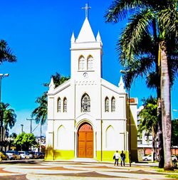 View of church against blue sky