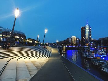 Illuminated city at night