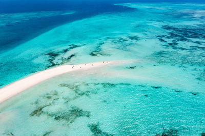 High angle view of sea