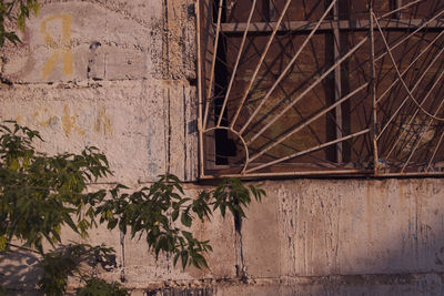 Rusty metal wall of old building