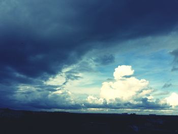 Scenic shot of silhouette landscape against sky