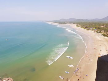 High angle view of beach