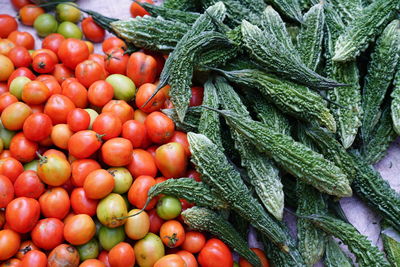 Tomatoes for sale in market