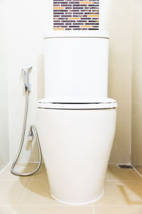 Close-up of toilet bowl