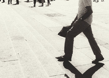 Shadow of person on wall