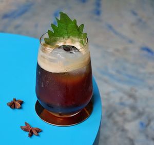 Close-up of drink on table