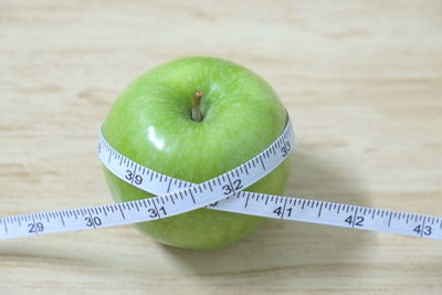 Close-up of apple on table